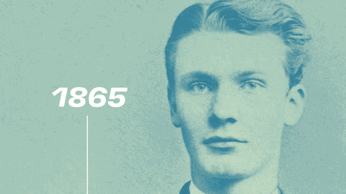 Ένα βίντεο GIF δείχνει τον Fritz Henkel με την πάροδο του χρόνου. Ο Fritz Henkel εμφανίζεται διαδοχικά ως 17χρονος το 1865, ως νεαρός άνδρας το 1876, ως μεσήλικας με γενειάδα το 1865 και τέλος ως ηλικιωμένος κύριος με λευκά μαλλιά και πυκνή γενειάδα το 1928.